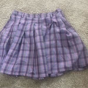 Hot Topic Purple Pleated Skater Mini Skirt